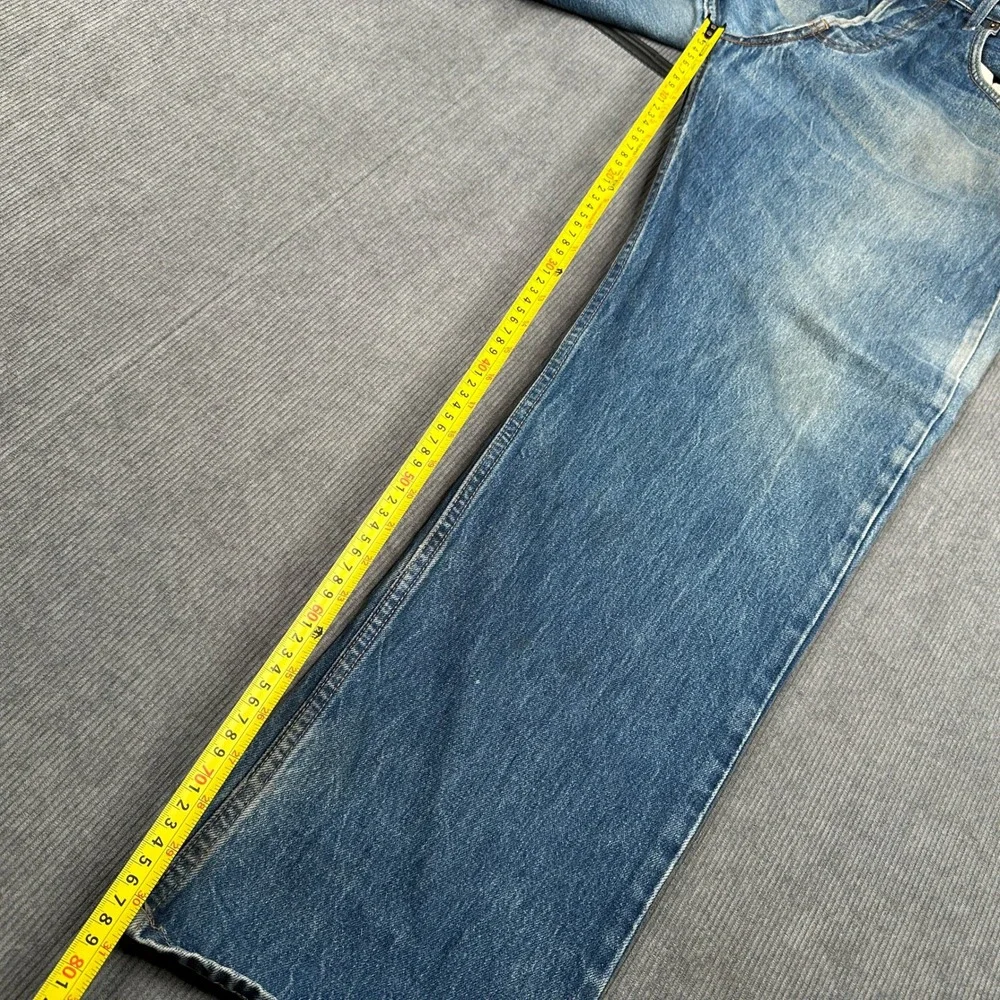 Levis 501 Original Fit Jeans Mens 38x30 Medium Wash Straight Leg Denim Blue